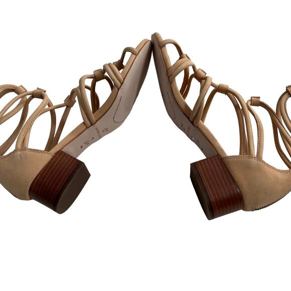 CORSO COMO Nude Tan Strappy Gladiator Back Zip Ankle Sandal Women's Size 6.5 - Picture 6 of 11